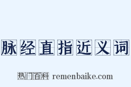 脉经直指近义词是什么意思的图片